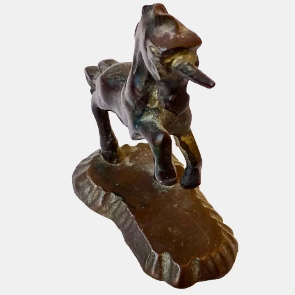 Unicorn Solid Bronze Figurine Small 3 1/4